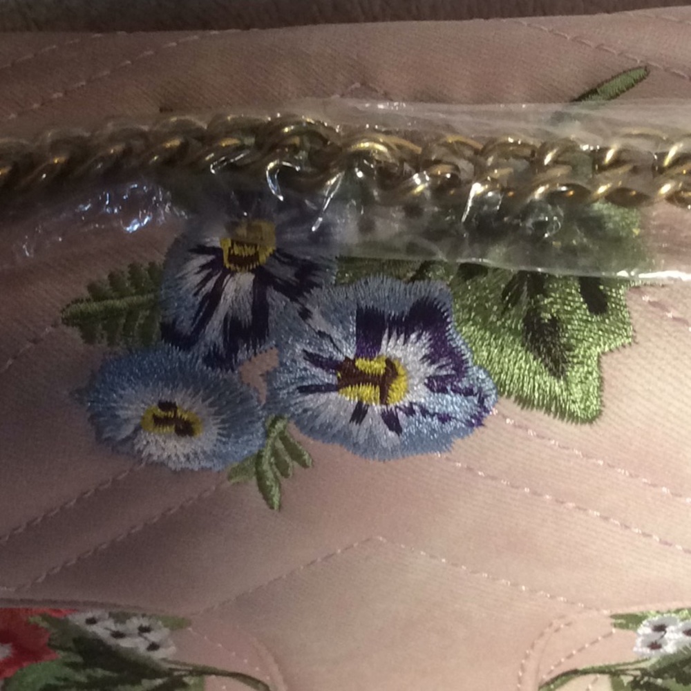 Denim Pink Embroidered Crossbody Bag - Picture 3 of 9